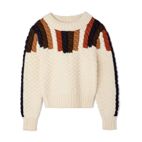 Sea Aspen Chunky Hand-Knit Wool Sweater - Picture 4 of 5